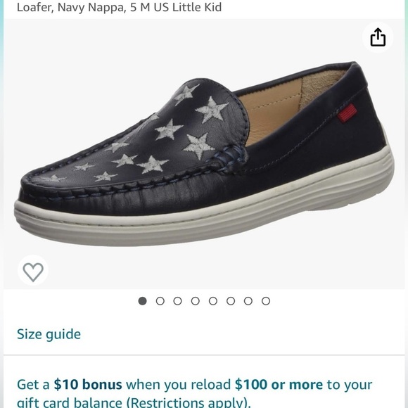 Marc Joseph New York Holland Loafer Navy Stars Leather Upper Little Kids 12.5 - Picture 5 of 9